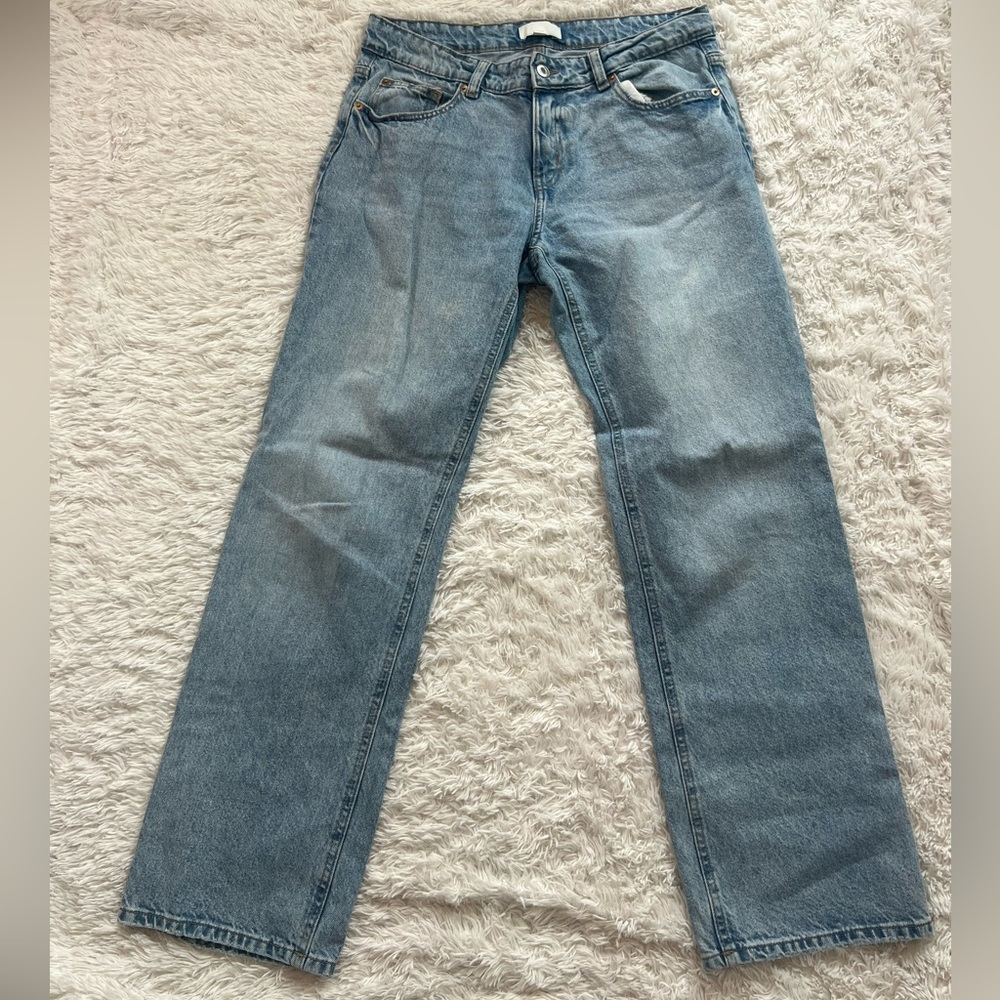 H&M Light Wash Straight Leg Denim